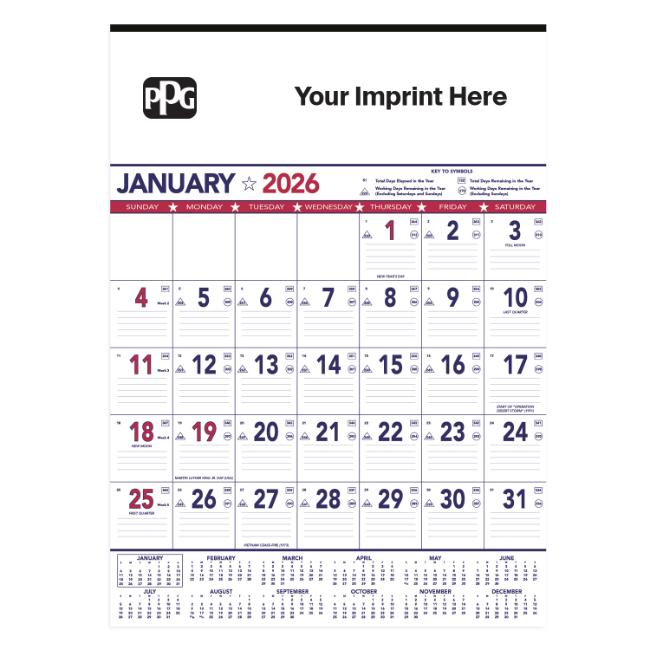 Patriotic Contractor Memo Calendar-PPG