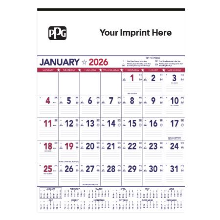 Patriotic Contractor Memo Calendar-PPG product image